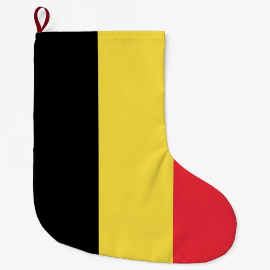 Belgische vlag grote kerstsok (Voorkant)