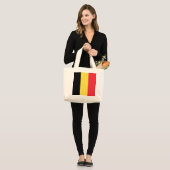 Belgische vlag grote tote bag (Voorkant (model))