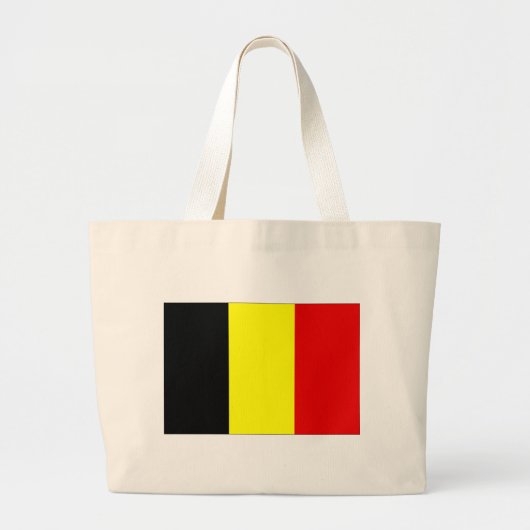 Belgische vlag grote tote bag (Voorkant)