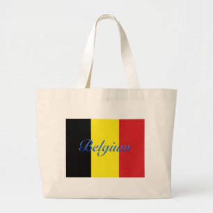 Belgische vlag grote tote bag