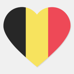 Belgische vlag hart sticker