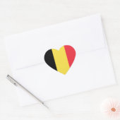 Belgische vlag hart sticker (Envelop)