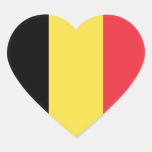 Belgische vlag hart sticker