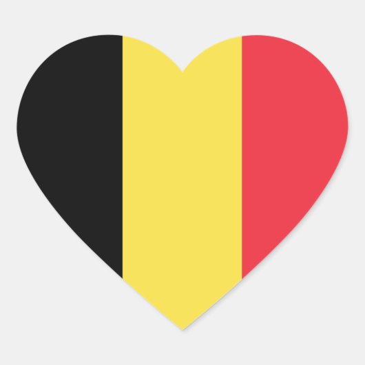 Belgische vlag hart sticker (Voorkant)