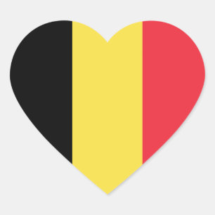 Belgische vlag hart sticker