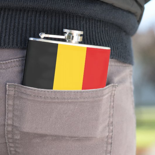 Belgische vlag heupfles (Voorbeeld)