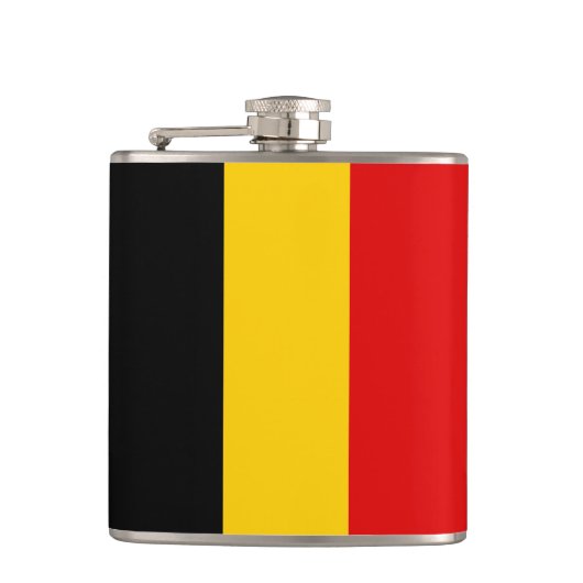 Belgische vlag heupfles (Voorkant)