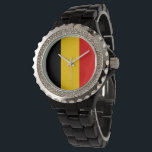 Belgische vlag horloge<br><div class="desc">Een ideaal geschenk voor al diegenen die patriottisch zijn van hun land!</div>