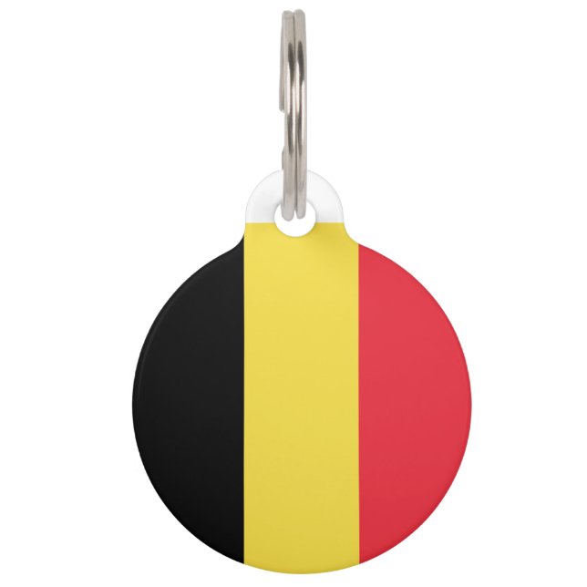 Belgische vlag huisdierpenning (Achterkant)