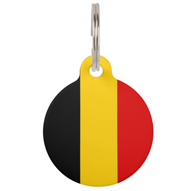 Belgische vlag huisdierpenning (Voorkant)