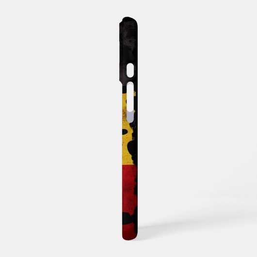 Belgische vlag iPhone 16 hoesje (Linkerkant)