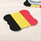 Belgische vlag kartonnen onderzetters (Gekanteld)