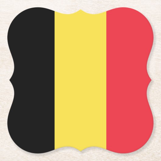 Belgische vlag kartonnen onderzetters (Voorkant)