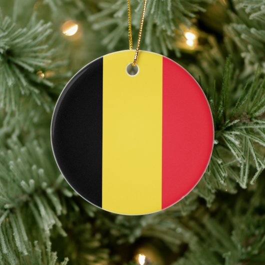 Belgische vlag keramisch ornament (Boom)