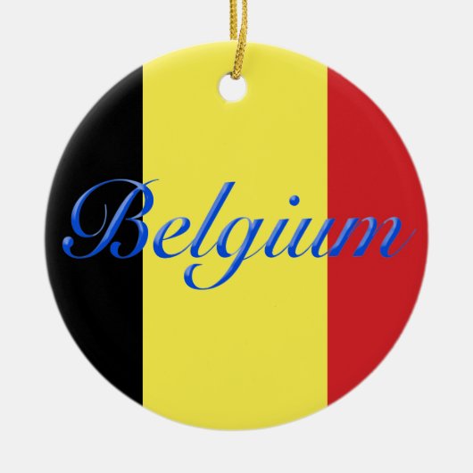 Belgische vlag keramisch ornament (Voorkant)