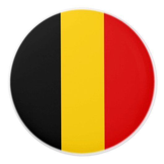 Belgische vlag keramische knop (Voorkant)