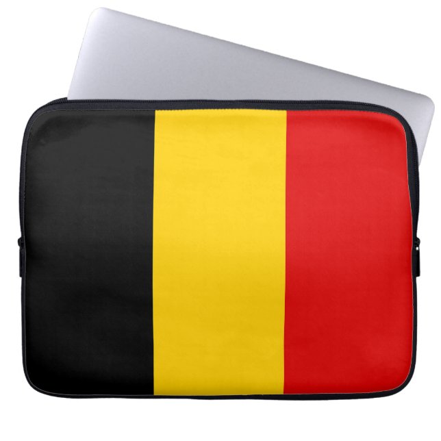 Belgische vlag laptop sleeve (Voorkant)