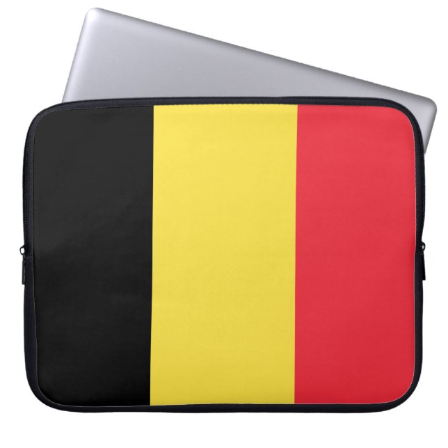 Belgische vlag laptop sleeve (Voorkant)