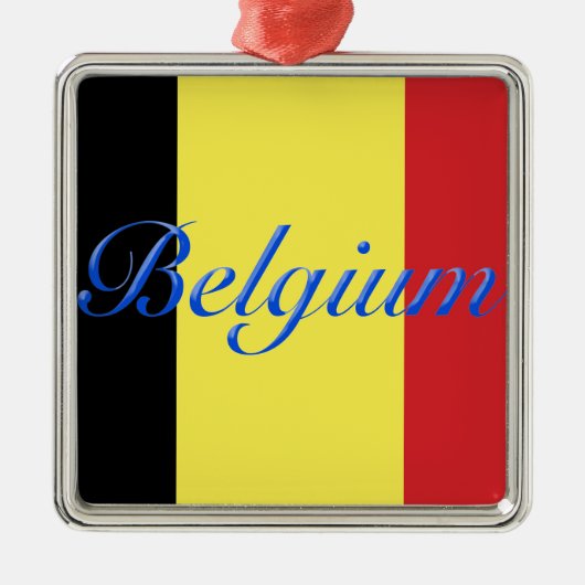 Belgische vlag metalen ornament (Voorkant)