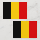 Belgische vlag notitiekaartje (Voorkant / Achterkant)