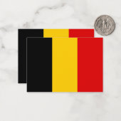 Belgische vlag notitiekaartje (Voorkant / Achterkant in situ)