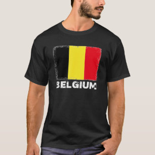 Belgische vlag ondersteunt de Belgische Man van de T-shirt