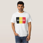 Belgische vlag op shirten | Aangepaste Belgische k T-shirt (Voorkant volledig)