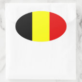 Belgische vlag ovale sticker (Tas)