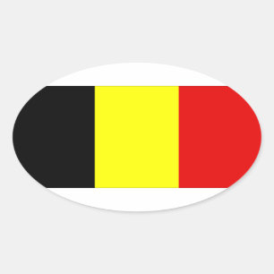Belgische vlag ovale sticker