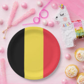 Belgische vlag papieren bordje (Feest)