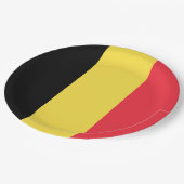 Belgische vlag papieren bordje (Gekanteld)