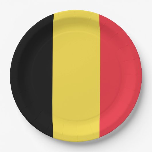 Belgische vlag papieren bordje (Voorkant)