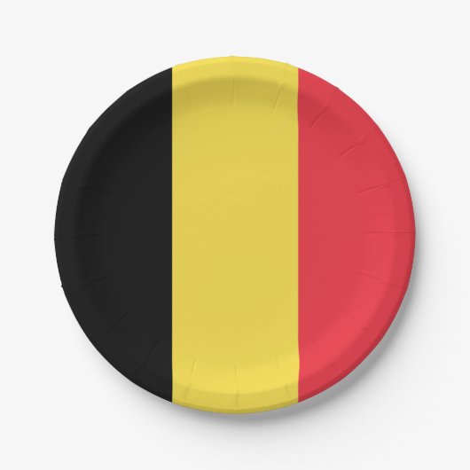 Belgische vlag papieren bordje (Voorkant)