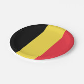 Belgische vlag papieren bordje (Gekanteld)