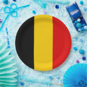 Belgische vlag papieren bordje (Feest)