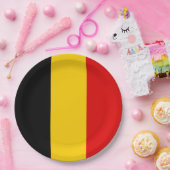 Belgische vlag papieren bordje (Feest)