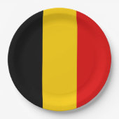 Belgische vlag papieren bordje (Voorkant)