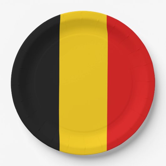 Belgische vlag papieren bordje (Voorkant)