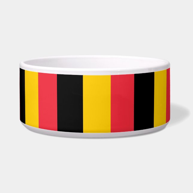 Belgische vlag Pet Bowl Voerbakje (Voorkant)