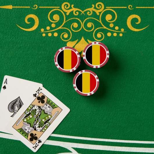 Belgische vlag poker chips (Pokertafel (Stack))