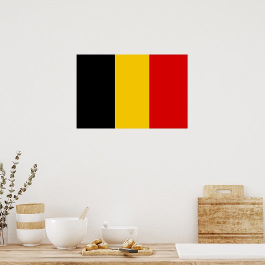Belgische vlag poster (Keuken)