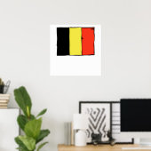 Belgische vlag poster (Thuiskantoor)