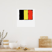 Belgische vlag poster (Keuken)