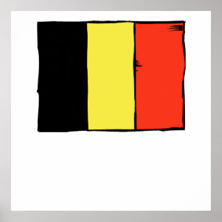 Belgische vlag poster
