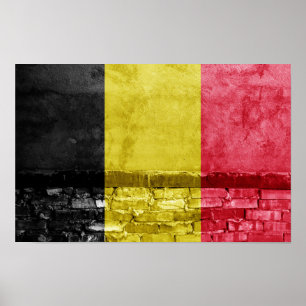 Belgische vlag poster