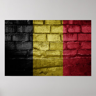 Belgische vlag poster