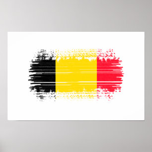 Belgische vlag poster