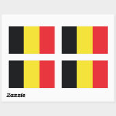 Belgische vlag rechthoekige sticker (Vel)