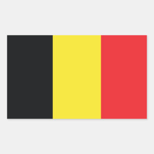 Belgische vlag rechthoekige sticker