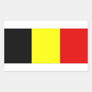 Belgische vlag rechthoekige sticker